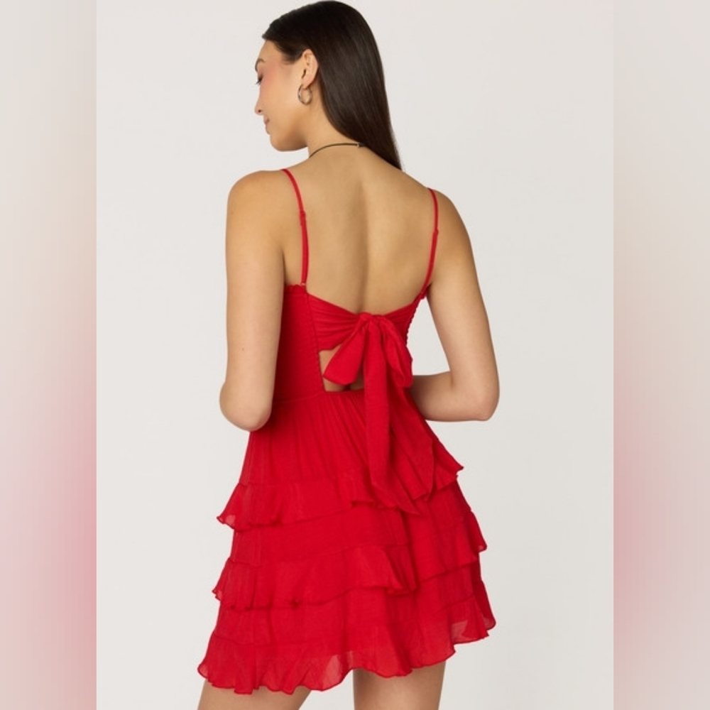 Bridget Smocked Ruffle Tiered Mini Dress - Picture 2 of 4
